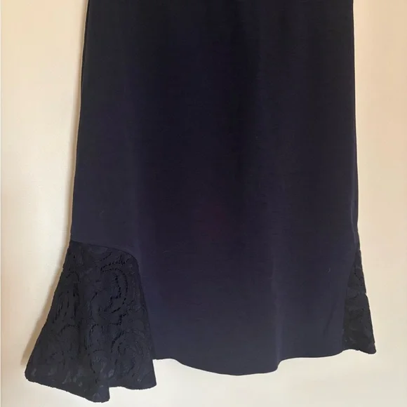 NWT Nanette Lepore Navy Lace Panel Sheath Dress Size 6 Career Work - Picture 5 of 9
